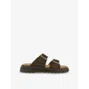Dr. Martens' Womens Dr. Martens Josef Suede Slide Sandals In Khaki