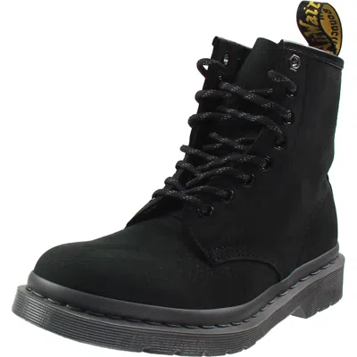Dr. Martens' Womens Lace-up Nubuck Ankle Boots In Black