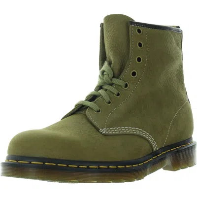 Dr. Martens' Womens Leather Ankle Combat & Lace-up Boots In Multi