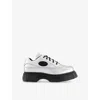 Dr. Martens' Womens Dr. Martens Buzz 5-eye Metallic Leather Shoes In Silver