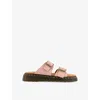 Dr. Martens' Womens Dr. Martens Josef Suede Slide Sandals In Soft Pink