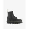 Dr. Martens Womens Black Wyoming Zebzag Laceless Leather Ankle Boots Eur 38/5 Uk In Black