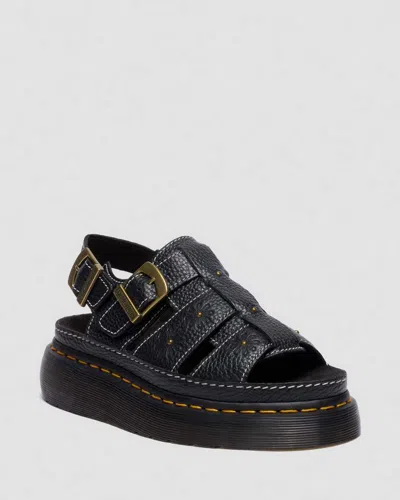 Dr. Martens Wrenlie Open Toe Nappa Leder Fisherman Plateausandalen In Black