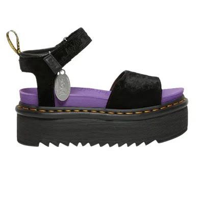 Pre-owned Dr. Martens' Dr. Martens X-girl X Wmns Strap Platform Sandal 'black Velvet' | Women's Size 8