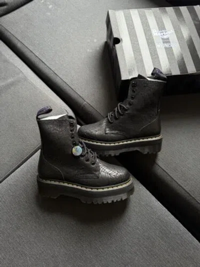 Pre-owned Dr. Martens Dr Martens X Jadon Wednesday Platform Boots Uk3 Brand In Hand In Black