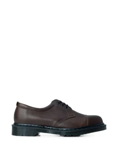 Dr. Martens X Mhl 1461 Stitched-cap Leather Derby Shoes In Brown