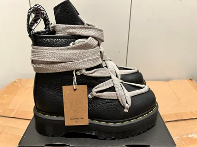 Pre-owned Dr. Martens X Rick Owens 1460 Quad Leather Sole Pentagram Jumbo Lace Boot In Black