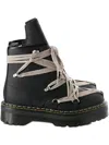 Dr. Martens X Rick Owens 1460 Quad Sole Megalace Combat Boots In Black