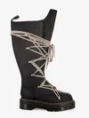 Dr. Martens X Rick Owens 1b60 Quad Sole Pentalace Leather Boot In Black