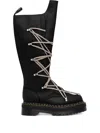 Dr. Martens X Rick Owens 1b60 Quad Sole Pentalace Leather Boots In Black