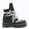Dr. Martens X Rick Owens 1460 Quad Sole Megalace Combat Boots In Black