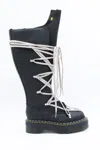 Dr. Martens X Rick Owens Black Leather 1b60 Pentalace Boots In Black