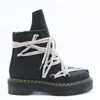 Dr. Martens X Rick Owens 1460 Quad Sole Megalace Combat Boots In Black