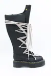 Dr. Martens X Rick Owens Black Leather 1b60 Pentalace Boots In Black