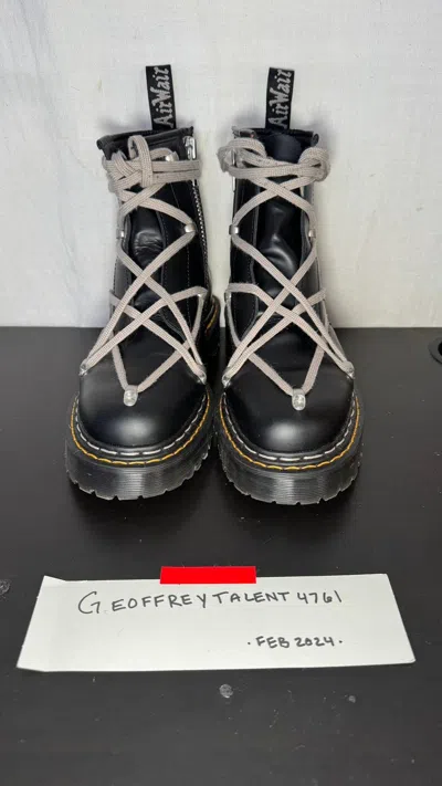 Pre-owned Dr. Martens X Rick Owens Dr Martens 1460 Bex Ds Ro Size 42 (9 Us) Shoes In Black