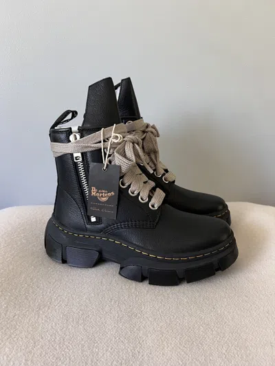 Pre-owned Dr. Martens X Rick Owens Dr. Martens 1460 Jumbo Lace Dmxl Boots In Black