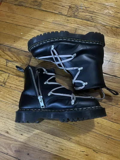Pre-owned Dr. Martens X Rick Owens Dr Martens Pentagram Boots In Black
