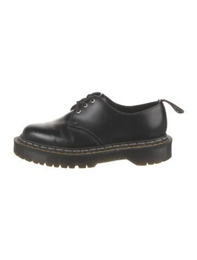 Pre-owned Dr. Martens X Rick Owens Leather Whipstitch Trim Oxfords In Black