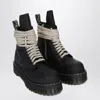 Dr. Martens X Rick Owens Quad Sole Steel Toe Ankle Black Boots In Black