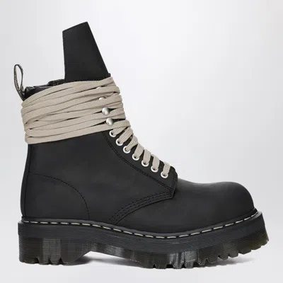 Dr. Martens X Rick Owens Quad Sole Steel Toe Ankle Black Boots