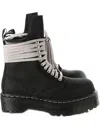 Dr. Martens X Rick Owens Quad Sole Steel Toe Combat Boots In Black