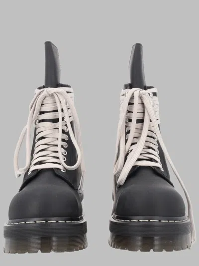 Dr. Martens X Rick Owens Rick Owens-style Leather Mini Boots In Black
