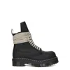 Dr. Martens X Rick Owens Quad Sole Steel Toe Combat Boots In Black