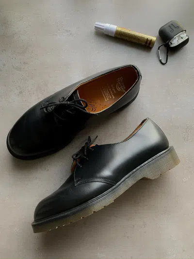 Pre-owned Dr Martens X Vintage Dr. Martens Black Leather Oxfords Shoes Size Uk9