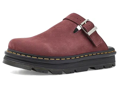 Dr. Martens Zeb Zag Mule Shoes Cherry Red: Uk 10 (us Men's 11 - Women's 12) Medium, Suede