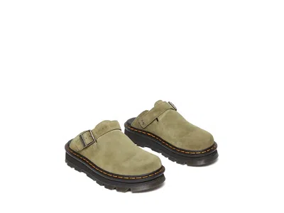 Dr. Martens Zeb Zag Mule Shoes Muted Olive E.h Suede : Uk 13 (us In Green