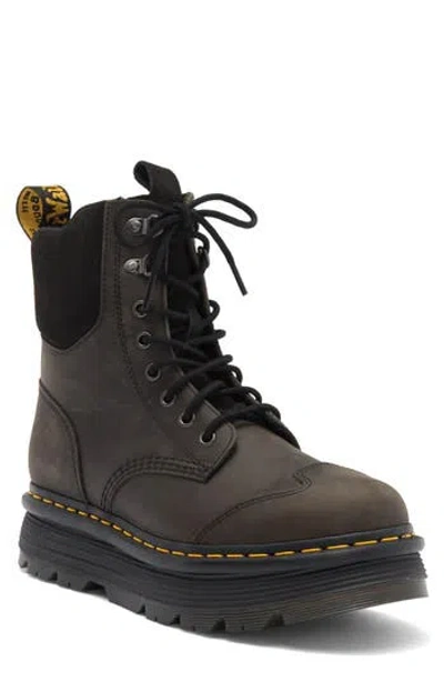 Dr. Martens' Dr. Martens Zebzag 8 Lace-up Boot In Black And Charcoal Grey