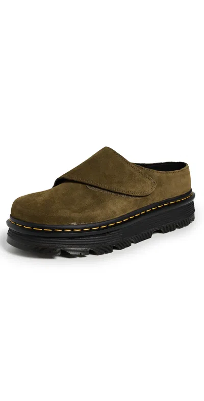 Dr. Martens' Zebzag Anywair Olive Bronx Suede Clogs Olive Bronx Suede