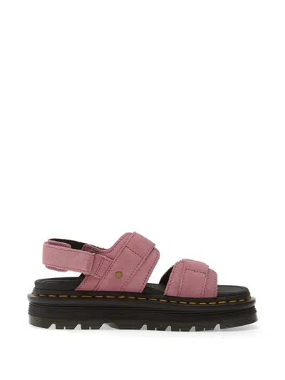 Dr. Martens Zebzag Buckle-fastening Platform Sandals In Pink