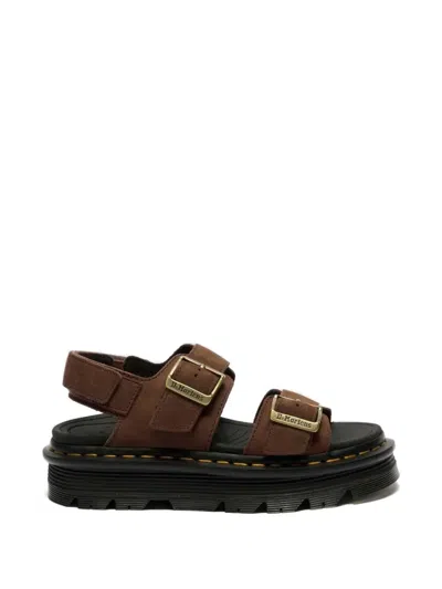 Dr. Martens Zebzag Buckle-strap Sandals In Brown