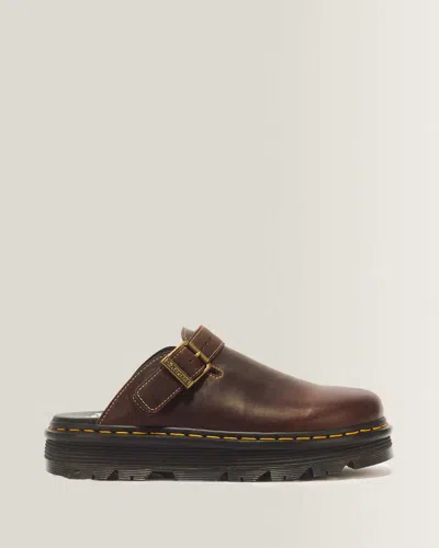 Dr. Martens Zebzag Crazy Horse Leder Mules In Braun