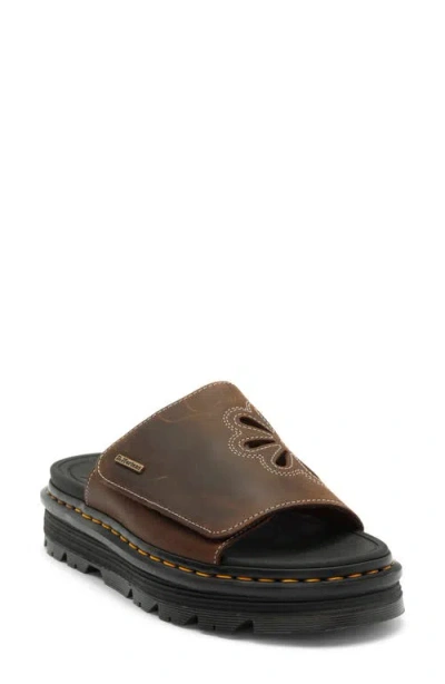 Dr. Martens Zebzag Flower Slide Sandal In Brown