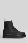 Dr. Martens Zebzag Lace Less Combat Boots In Black
