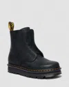 Dr. Martens Zebzag Laceless Slip On Leather Boots In Black