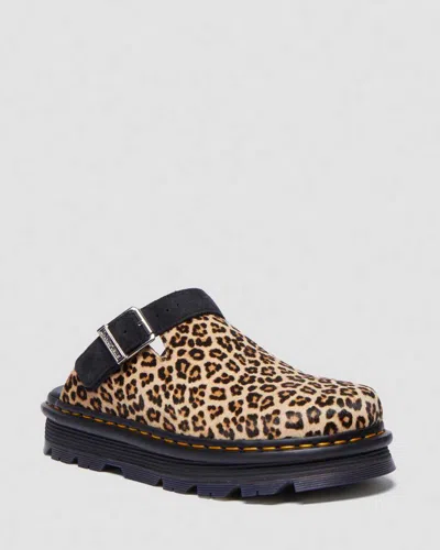 DR. MARTENS' LEATHER ZEBZAG SUEDE CASUAL SLINGBACK PLATFORM MULES