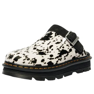 Dr. Martens Zebzag Mule 'dalmatian' In White