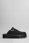 Dr. Martens' Black Zebzag Suede Casual Slingback Platform Slip-on Loafers In Black