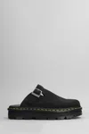 Dr. Martens' Black Zebzag Suede Casual Slingback Platform Slip-on Loafers In Black