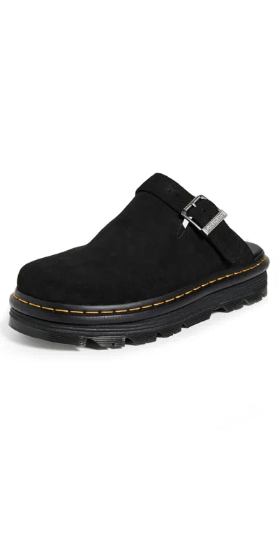 Dr. Martens' Zebzag Mule Suede Clogs Black