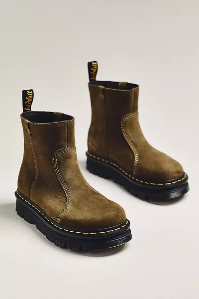 Dr. Martens Zebzag Rigger Ankle Boots In Gold