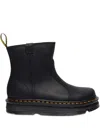 Dr. Martens Zebzag Rigger Ankle Boots In Black Leather Dr Martens In Black