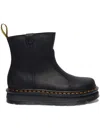 Dr. Martens Zebzag Rigger Slip-on Leather Boots In Black