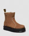 Dr. Martens Zebzag Rigger Warm Lined Slip On Nubuck Boots In Brown