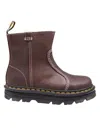 Dr. Martens Zebzag Rigger Wyoming Leather Ankle Boot 42662200 In Brown