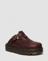 Dr. Martens' Zebzag Rustique Leather Platform Mules In Brown
