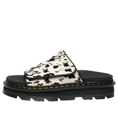 Dr. Martens Zebzag Slide Sandal 'dalmatian' In Black